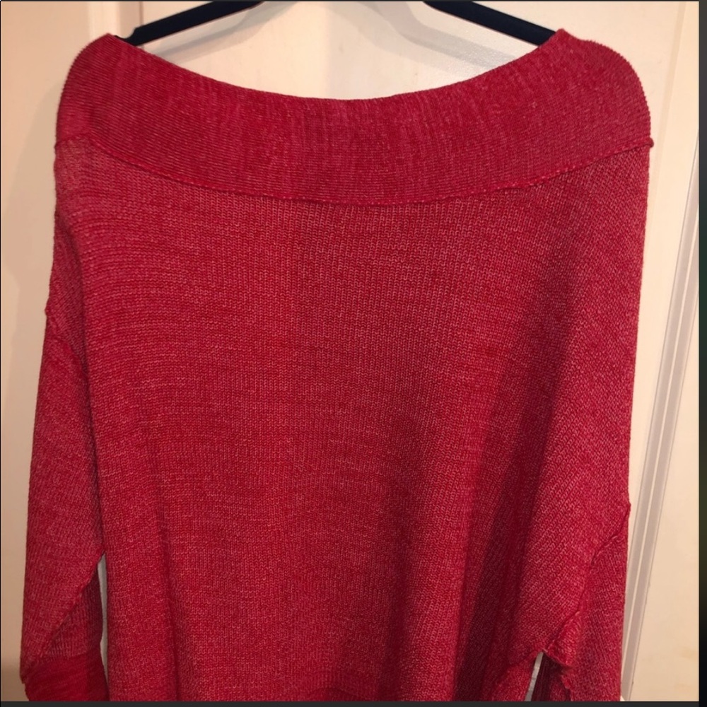 Red Off the Shoulder Free People Top - Picture 5 of 5